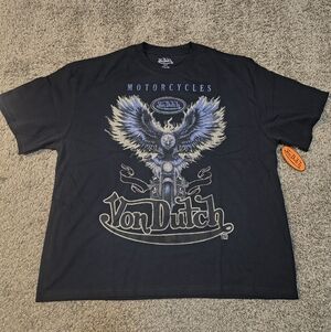 Von Dutch "Eagel Biker" T-shirt Size Large
